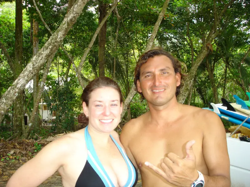 beginners surfing in Costa Rica