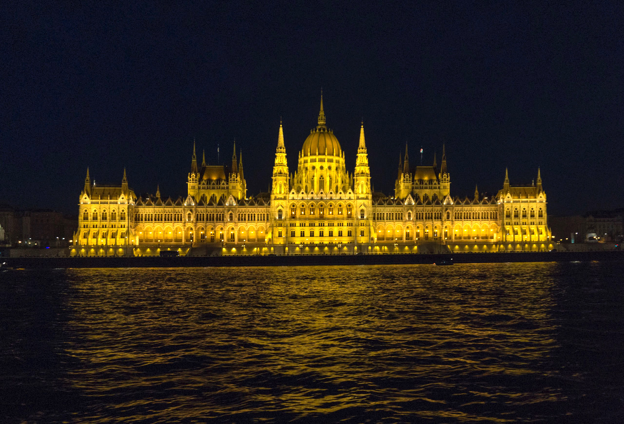 Budapest Parliament By Night 