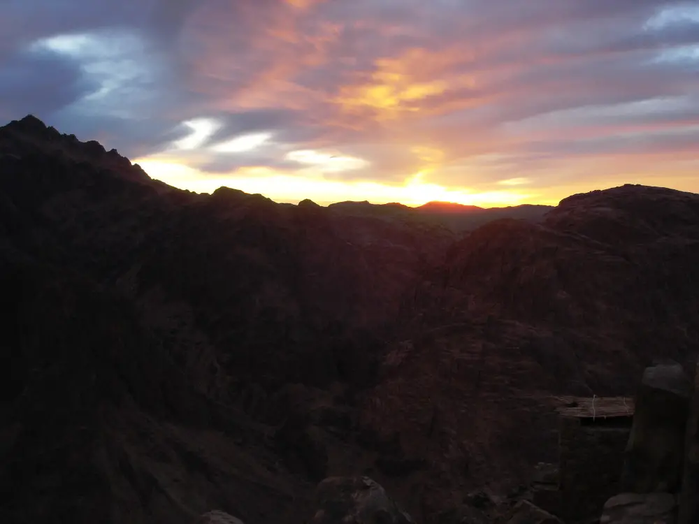 Sunset over Mt Sinai