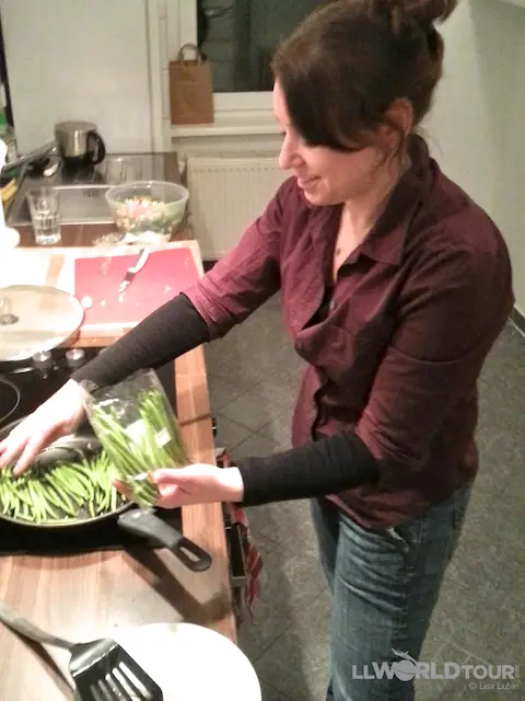 Lisa Cooking up a Storm...or a salmon