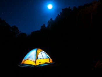 camping under stars