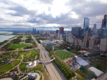 Chicago Views over Millennium Park