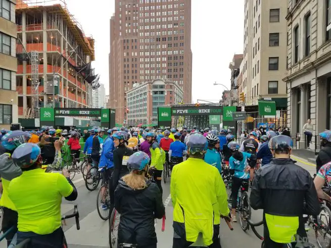 5 Boro Bike Tour Starting Line