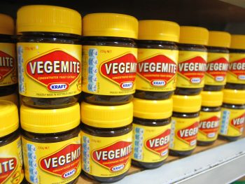 Vegemite at supermarket counter