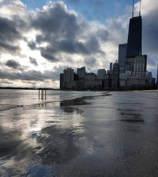 Empty Oak Street Beach on Lake Michigan.

Times are tough right now.
Days all feel way too similar like a real life version of the movie, Groundhog Day.

I'm having my own ups and downs but am trying hard to find joy in the tiny things... micro-joys in the little leaf buds on the trees outside my windows, in the red cardinal taking a rest on the oak branches, and of course in my super silky roommate and furry best friend, Bug.
Stay well and stay home friends.

It's a pain, but we're making a difference. 
This too shall pass. ❤️